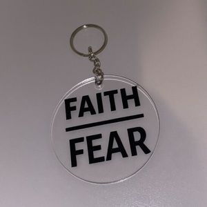 Faith over fear Keychain